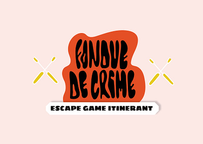 Fondue de crime - escape game itinérant design illustration typography vector