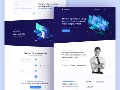 Mockup for landing page database landing landing page landingpage saas service ux uxui web webdesign website