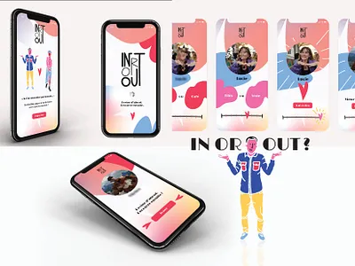 Dating app app design flat graphic design illustration illustrator typography ui vector