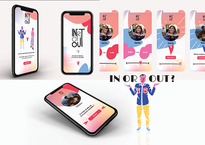Dating app app design flat graphic design illustration illustrator typography ui vector