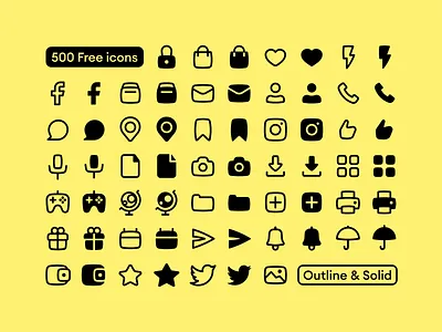 NEW FREEBIE: Basil Icons 🌿 app black craftwork design free freebie icons minimalistic outline solid svg ui vector web website