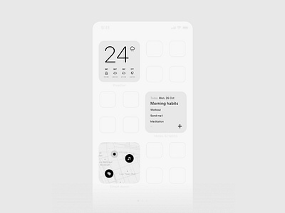 widgets app concept №1 app appconcept design donate habits ios14 iphone minimal ui ux weather widgets