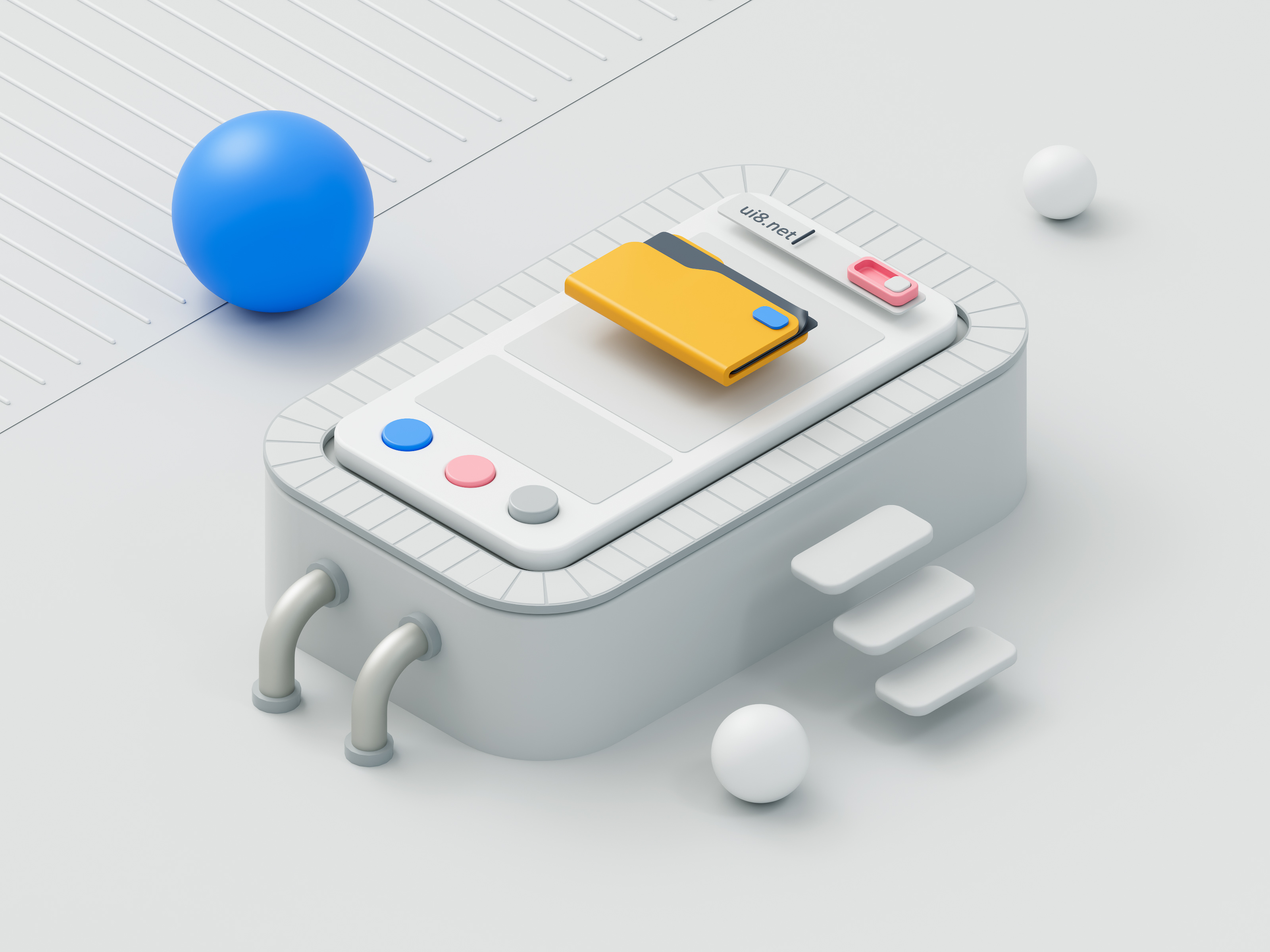Folder 📁 – Isometric 3D Illustration 3d 3d illustration clay clean design folder folder 3d illustration iphone isometric isometric 3d logo minimal phone ui ui design ui8 ux ux design web design