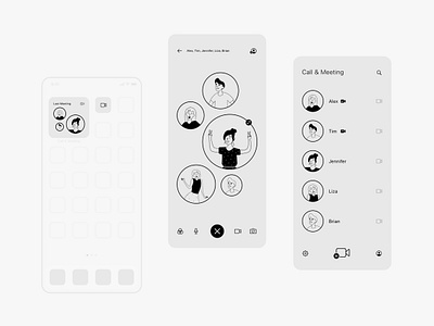 call & meeting app concept app app concept app design app icon app ui branding call call app chat design icon meeting minimal ui ux videocall videochat