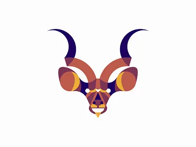 Kudu animal animals branding clean colorful design geometric identity illustration impala kudu logo mark modern premium professional sale symbol unique vector