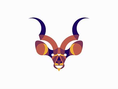 Kudu animal animals branding clean colorful design geometric identity illustration impala kudu logo mark modern premium professional sale symbol unique vector