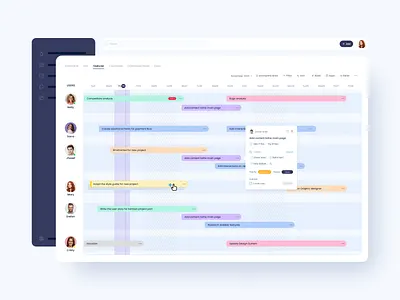 Timeline app menu bar product progress bar project project management tasks timeline ui users ux webapp