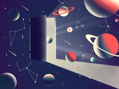 Door Of Universe 2020 trend design abstract art best shot creative design drawing flat galaxy illustration mars minimalistic mystic pixirhy pixirhy squad pixirhy team planet simple space noir spacex universe vector