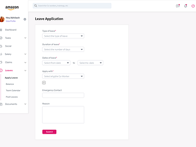 Leave Management Platform adobexd leavemanagement lms ui