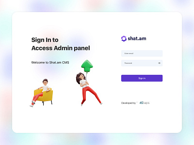 Log In Dashboard Design 2020 trends 3dsmax admin panel design gradient illustration sign in sketch ui ux web