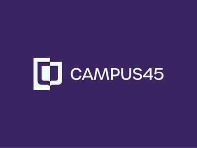 Campus 45 Branding academy book brand guide brand identity branding campus clean cover education logo manager online purple symmetry