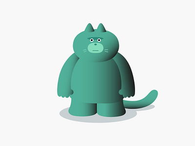 whoopie the cat animal branding cartoon cat character colour design dribbble fantasy feline green illustration mascot pets