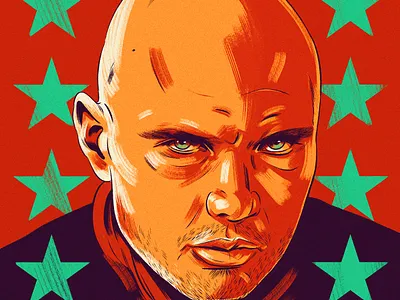 Legion alexander wells character digital folioart illustration portrait texture