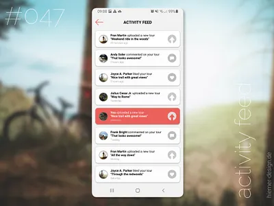 DailyUI 047 activity feed4 activity activity feed activityfeed android app biking app daily ui daily ui 047 dailyui dailyui 047 dailyui 47 dailyui047 dailyui47 feed feedbackplease mountain biking mountainbiking outdoor outdoor app uidesign