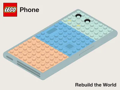 Lego Phone bold branding design lego mobile design print product design type typography ui vector