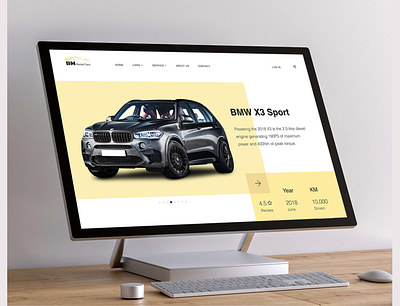 Web design for Rental car service design minimal ux web