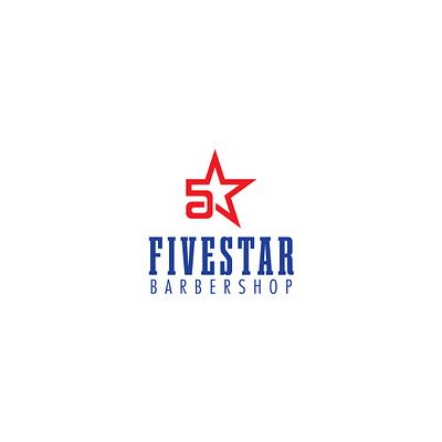 Daily Logo Challenge Day 13 - Barbershop , Fivestar Barbershop dailylogochallange logo logo design logo designing