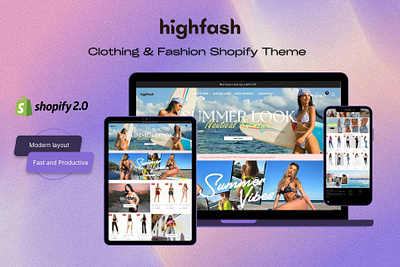 Highfash - Fashion Shopify Theme branding design ecommerce shopify web website website design