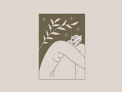 Hic Et Nunc (here and now) body branding design esoteric girl here icon mystic now nude vector woman woman illustration