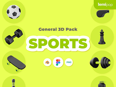 GP - 3D Sports 3d 3dblender 3ddesign 3dillustration blender icon illustration item pack render
