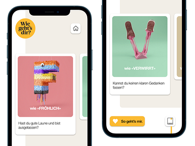 Wie geht's dir? concept design mobile design ui