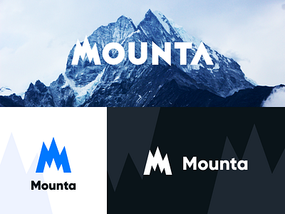 Mounta logo antipslava brand identity branding brandmark colorful creative for sale geometric lettermark logo logomark mountain mountain logo travel agency logo typographic logo typography vector graphics visual identity лого логотип