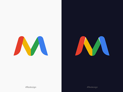 Redesign Google Mail logo app brand brand design brand identity colorful google graphics icon illustration logo logo design logodesigner logotype m letter mail motion multicolor redesign symbol typography