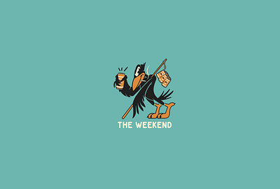 The Weekend! brooklyn designer character design crow graphics illustration sticker design t shirt design vector design