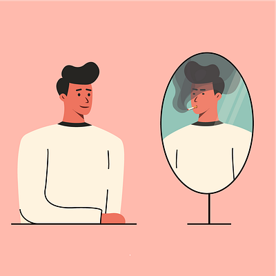 The mirror 2020 animation art artist artwork behance design graphic design graphics illustration illustrator inspiration instagram ios sad sadness