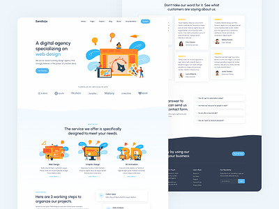 Studio & Startup Landing Page 3d agency colorful design gradient illustration logo seo startup studio ui ui design web design
