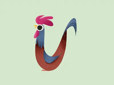 U animal character farm font hair illustration mexico oaxaca photoshop rooster sticker