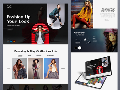 Starlight - Fashion Ecommerce Landing Page apparel clothes clothing design ecommerce fashion fashion store landing page marketplace online fashion store online shop outfit shop store style ui ux web design website woman