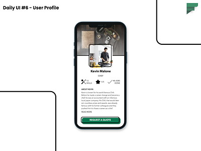 Daily UI #6 - User Profile daily 100 challenge daily ui 006 dailyui dailyui 006 dailyui challenge dailyuichallenge mobile app mobile ui profile the office ui ui design ui ux uiux user profile