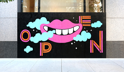 Michigan Ave. Coach Store Mural mural murals paint smile streetart