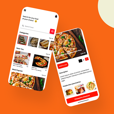 Online Food Ordering App food app food app design ui design ux design