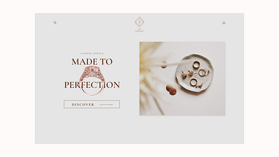 Copper Jewellry Shop Website copper design figma jewel jewelry shop