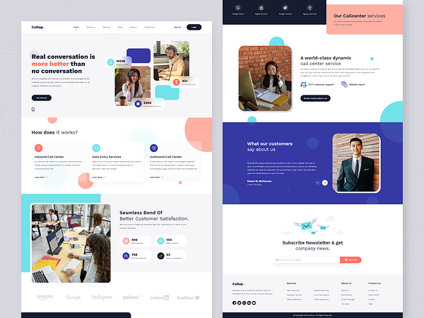 Call Center Website by CMARIX on Dribbble