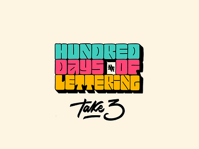 100 days of Lettering 70s challenge hand lettering instagram lettering letters type