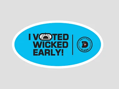 Early Voting Sticker clerk dracut early early vote election flag massachusetts political sticker sunrise vote