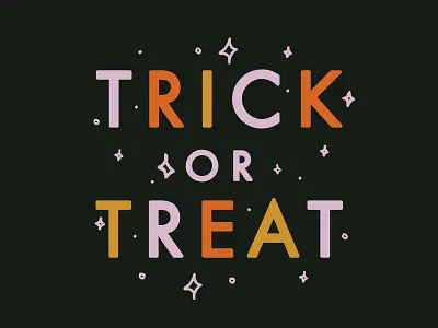 Trick Or Treat! 90s bright colors candy candy colors fun graphic halloween retro text trick or treat