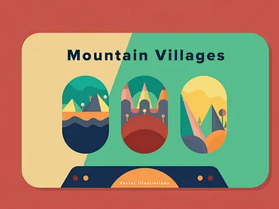 Mountain Villages abstract art background clipart color concept design flowers graphic graphic design graphics illustration illustrations mountain mountains poster shape shapes vector villages