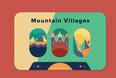 Mountain Villages abstract art background clipart color concept design flowers graphic graphic design graphics illustration illustrations mountain mountains poster shape shapes vector villages