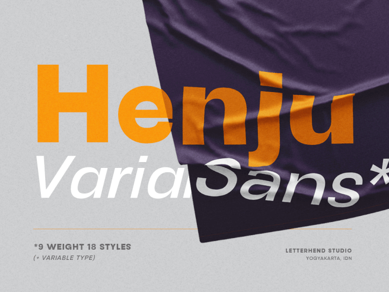 Henju Sans - Variable Font freebies opentype