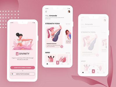 Yoga App UI affinity branding dribbble figmadesign figmaindia flat illustration ui ux uiux user experience design user interface user interface designer user interface ui vector yoga app