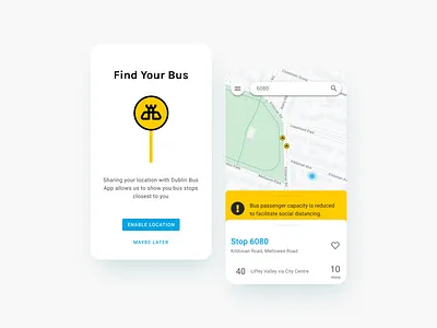 Dublin Bus App Redesign app autobus bus design ireland redesign transport travel ui ux