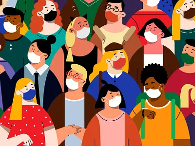 covid color coronavirus crown everydays masks peaple