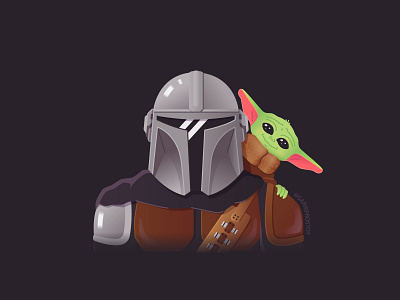 The Mandalorian baby babyyoda disney illustration illustrator mandalorian mando starwars themandalorian vector yoda