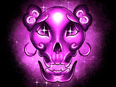 GIRL clip studio paint design digital art digital painting illustration skull skull art symmetry
