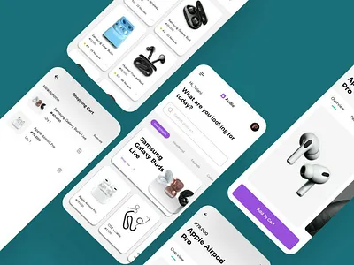 Rowland Elektroniks app application design e commerce electronic figma headset illustration mobile ui ux xd
