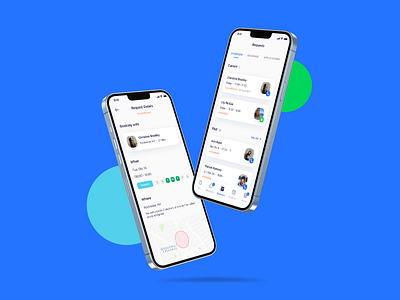 Caren Cargier Request app booking caren design ios kit mobile request template ui